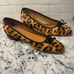 Talbots Leopard Print Flats, Women Size 9-1/2 M